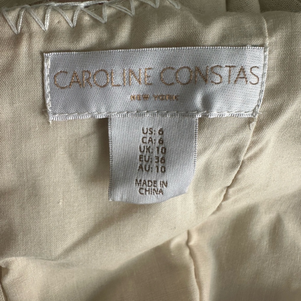 Caroline Constas Cream Midi Dress - Picture 7 of 9